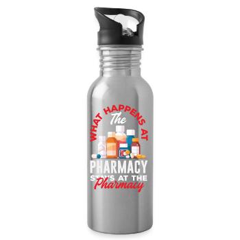 Apotheker Pharmazeutisch-technischer - Trinkflasche mit integriertem Trinkhalm - Lightsilver - Rechts