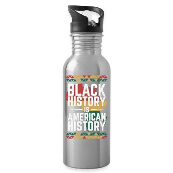 L’histoire des Noirs est l’histoire américaine - Gourde avec paille intégrée - argent clair - Droite