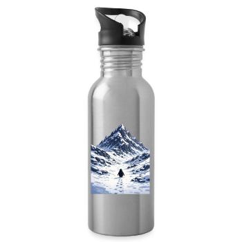 Mais pourquoi Penguin - Gourde avec paille intégrée - argent clair - Droite