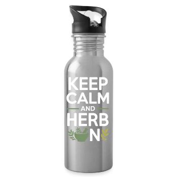 Certified Clinical Botanical Medicine Specialist  - Water bottle with straw - silver - Right