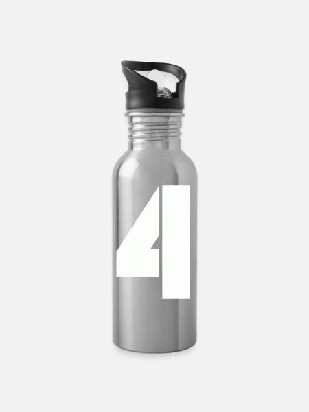 4 - Trinkflasche mit integriertem Trinkhalm - Lightsilver