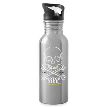 Collection de moto Skull & Bolts - Gourde avec paille intégrée - argent clair - Droite
