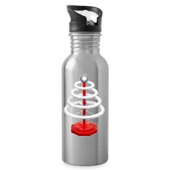Electric Christmas tree - Water bottle with straw - silver - Right