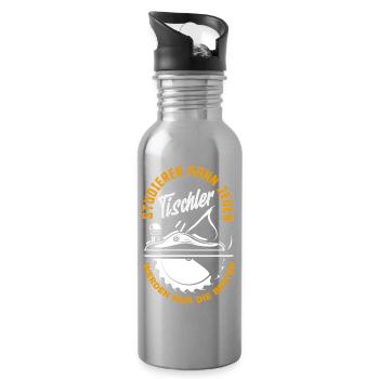 Tischler Werden Nur Beste - Trinkflasche mit integriertem Trinkhalm - Lightsilver - Rechts