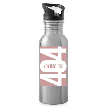 404 Not Found - Dusty Rose - Trinkflasche mit integriertem Trinkhalm - Lightsilver - Rechts