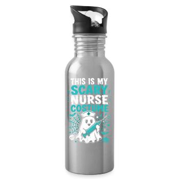 Nurse Nurse Halloween - Water bottle with straw - silver - Right