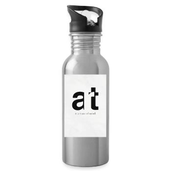Art - Is a State of Mind - Minimalist Poster - Water bottle with straw - silver - Right