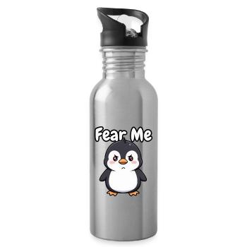 Crains Moi Penguin - Gourde avec paille intégrée - argent clair - Droite