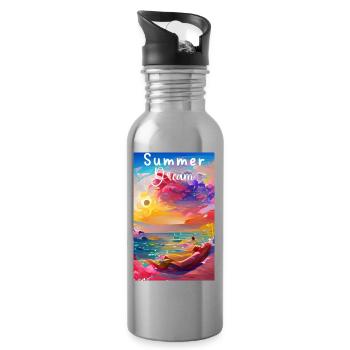 Summer Dream - Gourde avec paille intégrée - argent clair - Droite