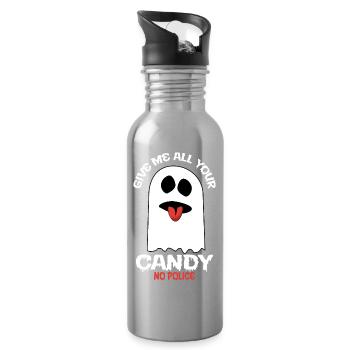 Give me all your candy - no Police - Water bottle with straw - silver - Right