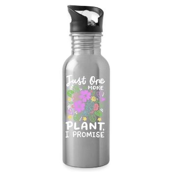Garten Gartenarbeit Pflanzen - Trinkflasche mit integriertem Trinkhalm - Lightsilver - Rechts