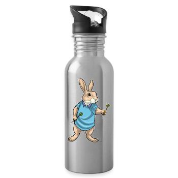 Hase Dart Dartpfeil - Trinkflasche mit integriertem Trinkhalm - Lightsilver - Rechts