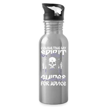  Consulting My Spirit Guides For Advice Schädel - Trinkflasche mit integriertem Trinkhalm - Lightsilver - Rechts