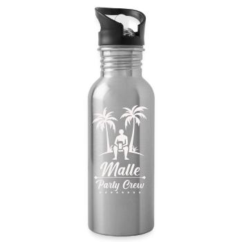 Beach Vacation Malle Party Crew - Water bottle with straw - silver - Right