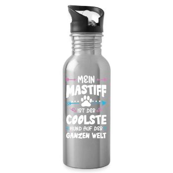 dicton de chien dogue - Gourde avec paille intégrée - argent clair - Droite