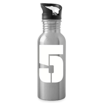 5 - Trinkflasche mit integriertem Trinkhalm - Lightsilver - Rechts