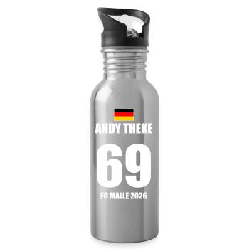 Malle 2026 Andy Theke 69 FC Malle 2026 - Water bottle with straw - silver - Right