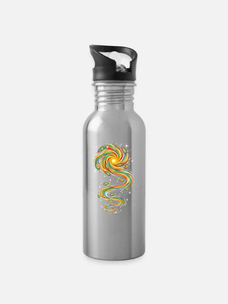 Avarta - Trinkflasche mit integriertem Trinkhalm - Lightsilver