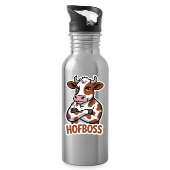 Hofboss Kuh Arrogante Bosskuh - Water bottle with straw - silver - Right