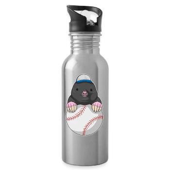 Mole Baseball - Gourde avec paille intégrée - argent clair - Droite