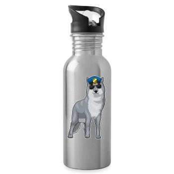 Police des Lunettes de Soleil Policier Loup-Lop - Gourde avec paille intégrée - argent clair - Droite