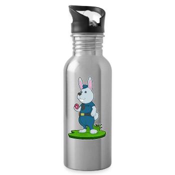 Bunny Policier Donut Police - Gourde avec paille intégrée - argent clair - Droite