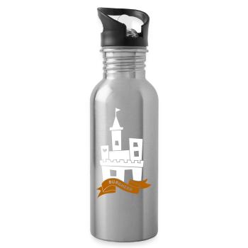 lord of the castle homeowner fairy tale castle castle Illu Castle - Water bottle with straw - silver - Right
