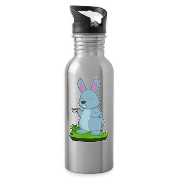 Bunny Coffee Mug - Water bottle with straw - silver - Right