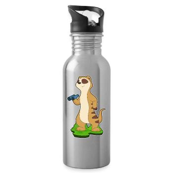 Meerkat Binoculars - Water bottle with straw - silver - Right
