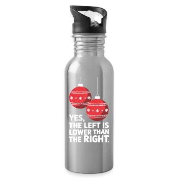 Funny Christmas Ornament Humor - Water bottle with straw - silver - Right