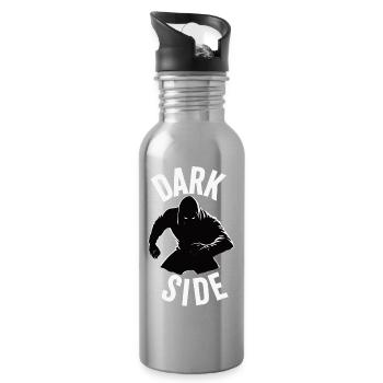 Dunkle Seite Minimalistisches Hoodie-Design - Trinkflasche mit integriertem Trinkhalm - Lightsilver - Rechts