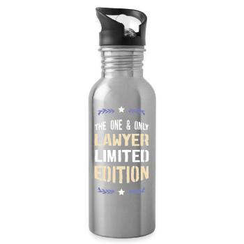 The One & Only Lawyer Limited Edition - Water bottle with straw - silver - Right