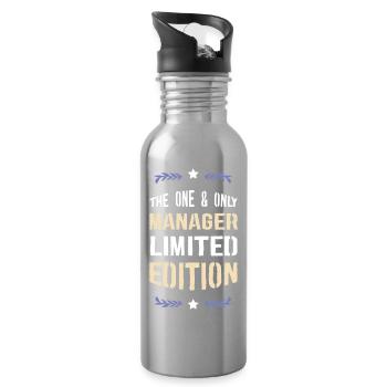 Manager Limited Edition - Water bottle with straw - silver - Right