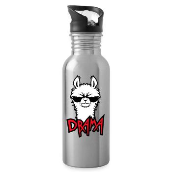 Lama Cool Wütend Sonnenbrille Pelzig Sauer Alpaka - Trinkflasche mit integriertem Trinkhalm - Lightsilver - Rechts