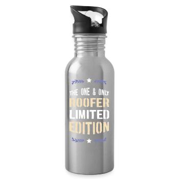 Der Einzige Roofer Limited Edition - Trinkflasche mit integriertem Trinkhalm - Lightsilver - Rechts