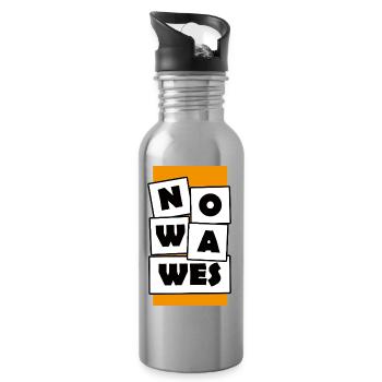 NOWAWES - Trinkflasche mit integriertem Trinkhalm - Lightsilver - Rechts