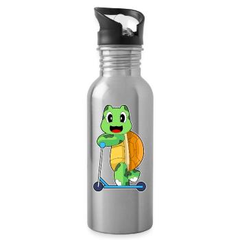 Turtle scooter - Water bottle with straw - silver - Right