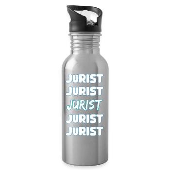 Jurist als Beruf - Trinkflasche mit integriertem Trinkhalm - Lightsilver - Rechts