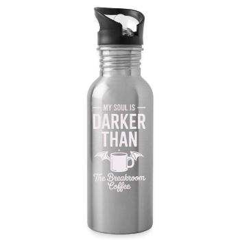 Café de la salle de pause Darker Soul - Gourde avec paille intégrée - argent clair - Droite