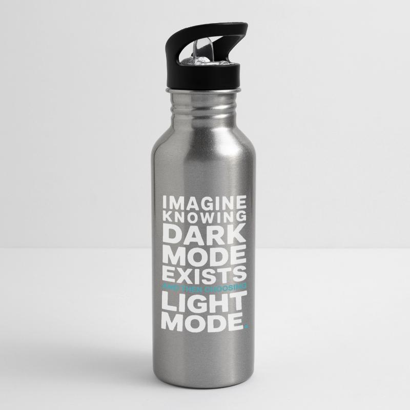 Le mode sombre existe Programmeur IT Nerd Coder Office Gourde avec paille intégrée