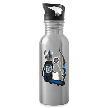 QUIVER CHECK READY - Trinkflasche mit integriertem Trinkhalm - Lightsilver - Rechts