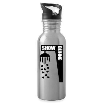 Chor Bühne Duschen - Trinkflasche mit integriertem Trinkhalm - Lightsilver - Rechts