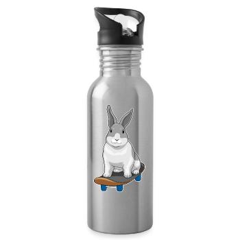 Rabbit Skater Skateboard - Water bottle with straw - silver - Right