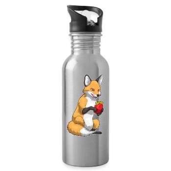Fuchs French Fries - Water bottle with straw - silver - Right