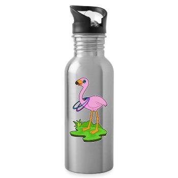 Gymnastique d’entraînement Flamingo Fitness Hoop - Gourde avec paille intégrée - argent clair - Droite
