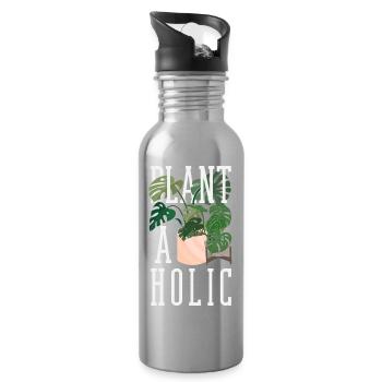 Garden & Plant Lovers Gifts - Water bottle with straw - silver - Right