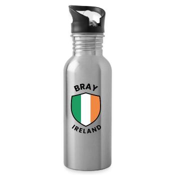 Bray Ireland Shield Pride - Water bottle with straw - silver - Right