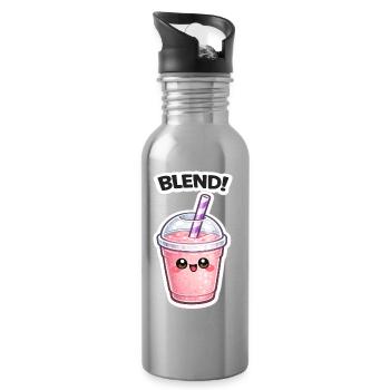 Kawaii Smoothie Becher BLEND - Trinkflasche mit integriertem Trinkhalm - Lightsilver - Rechts