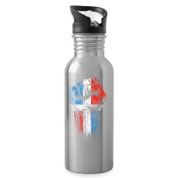 Dominican - Water bottle with straw - silver - Right