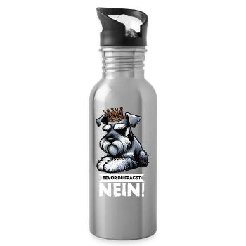 Avant que vous ne demandiez Pas de Schnauzer Géant - Gourde avec paille intégrée - argent clair - Droite